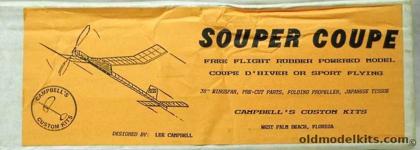 Campbells Custom Kits Souper Coupe Free Flight - 38 Inch Wingspan plastic model kit